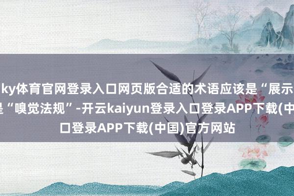 ky体育官网登录入口网页版合适的术语应该是“展示法规”而不是“嗅觉法规”-开云kaiyun登录入口登录APP下载(中国)官方网站