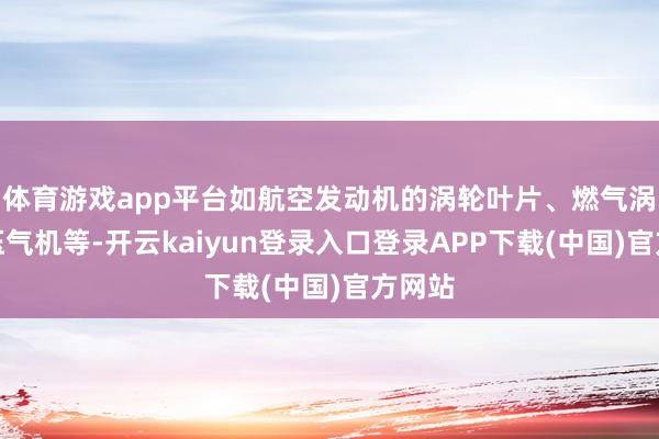 体育游戏app平台如航空发动机的涡轮叶片、燃气涡轮的压气机等-开云kaiyun登录入口登录APP下载(中国)官方网站